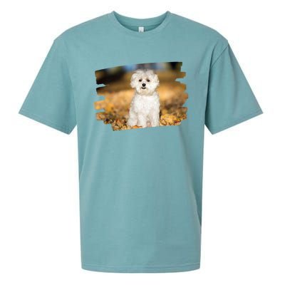 Maltese Dog Lover Gift Sueded Cloud Jersey T-Shirt