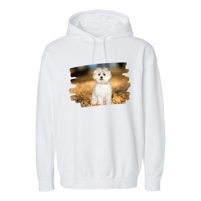 Maltese Dog Lover Gift Garment-Dyed Fleece Hoodie