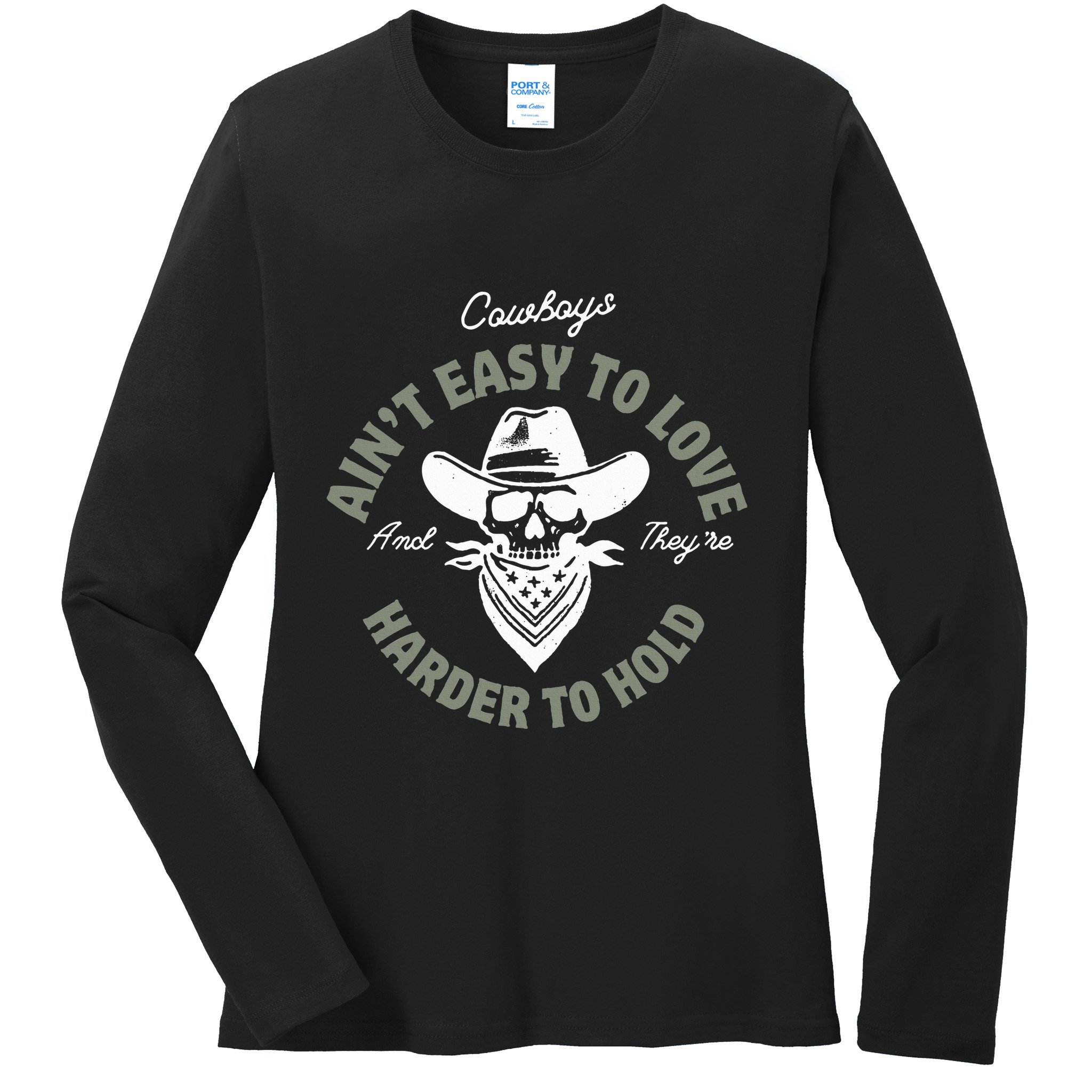 Mamas DonT Let Your Babies Grow Up To Be Cowboys Country Ladies Long Sleeve Shirt