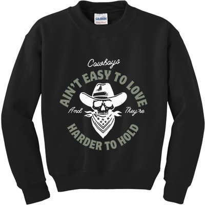 Mamas DonT Let Your Babies Grow Up To Be Cowboys Country Kids Sweatshirt