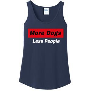 More Dogs Less People Funny Dog Lover Humain Hater Humor Ladies Essential Tank