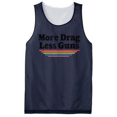 More Drag Less Guns LGBTQ Retro Drag Queen Support Mesh Reversible Basketball Jersey Tank