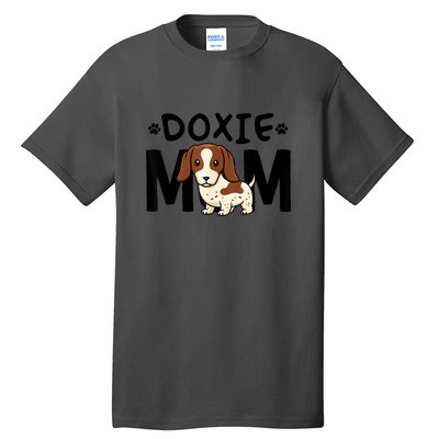 Mama Dog Lover Piebald Dachshund Mom Doxie Gift Tall T-Shirt