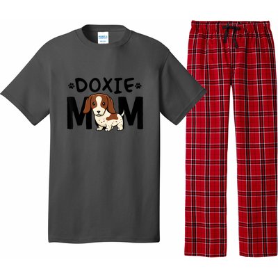 Mama Dog Lover Piebald Dachshund Mom Doxie Gift Pajama Set