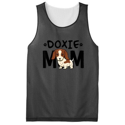 Mama Dog Lover Piebald Dachshund Mom Doxie Gift Mesh Reversible Basketball Jersey Tank