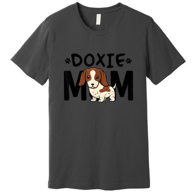 Mama Dog Lover Piebald Dachshund Mom Doxie Gift Premium T-Shirt