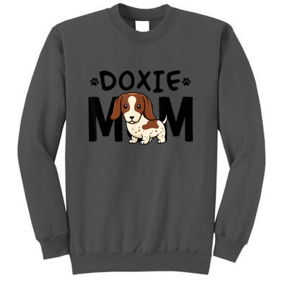 Mama Dog Lover Piebald Dachshund Mom Doxie Gift Tall Sweatshirt