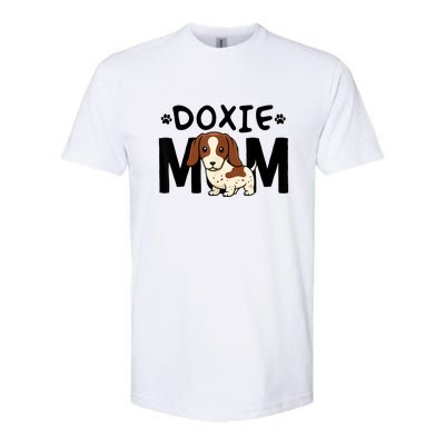 Mama Dog Lover Piebald Dachshund Mom Doxie Gift Softstyle® CVC T-Shirt