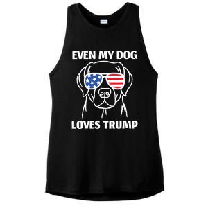 My Dog Loves Trump Ladies PosiCharge Tri-Blend Wicking Tank