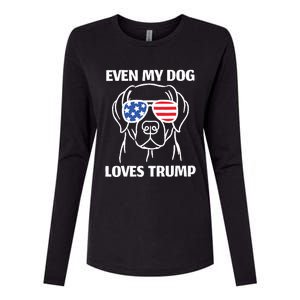 My Dog Loves Trump Womens Cotton Relaxed Long Sleeve T-Shirt