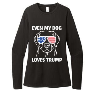 My Dog Loves Trump Womens CVC Long Sleeve Shirt