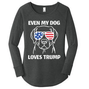 My Dog Loves Trump Women's Perfect Tri Tunic Long Sleeve Shirt