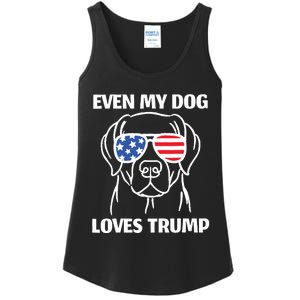 My Dog Loves Trump Ladies Essential Tank