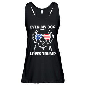 My Dog Loves Trump Ladies Essential Flowy Tank