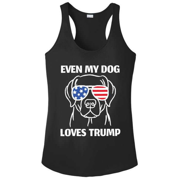 My Dog Loves Trump Ladies PosiCharge Competitor Racerback Tank