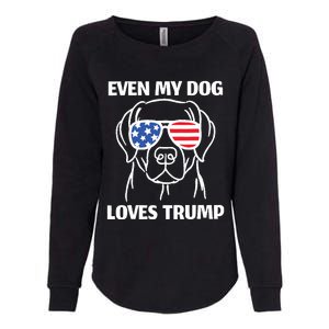 My Dog Loves Trump Womens California Wash Sweatshirt