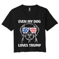 My Dog Loves Trump Women's Crop Top Tee