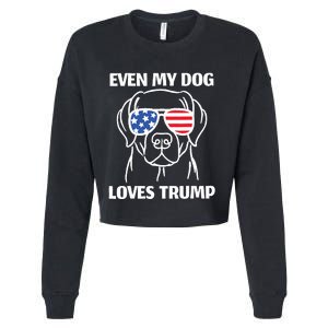 My Dog Loves Trump Cropped Pullover Crew