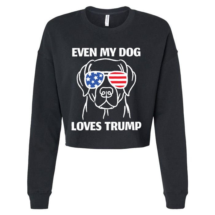 My Dog Loves Trump Cropped Pullover Crew