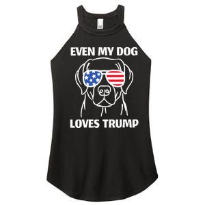 My Dog Loves Trump Women's Perfect Tri Rocker Tank