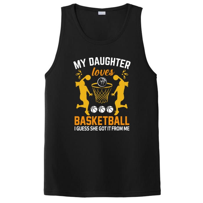 My Daughter Loves Basketball For Basketball Team Sport Bball PosiCharge Competitor Tank