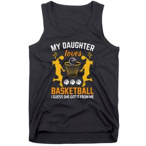 My Daughter Loves Basketball For Basketball Team Sport Bball Tank Top