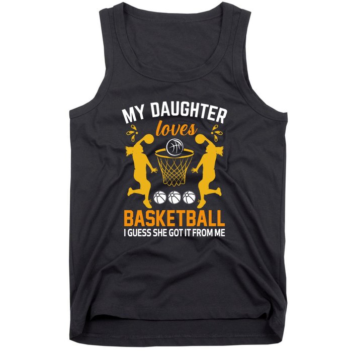 My Daughter Loves Basketball For Basketball Team Sport Bball Tank Top