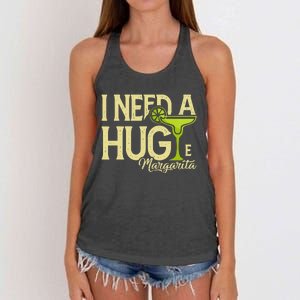 Margarita Drinking Lovers I Need A Huge Margarita Women's Knotted Racerback Tank