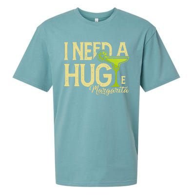 Margarita Drinking Lovers I Need A Huge Margarita Sueded Cloud Jersey T-Shirt