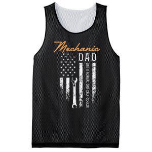 Mechanic Dad Like A Normal Dad Only Cooler USA Flag Mesh Reversible Basketball Jersey Tank