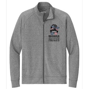 Mamas Don't Let Babies Grow Up To Be Liberals, USA Messy Bun Stretch Full-Zip Cadet Jacket