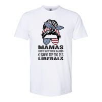 Mamas Don't Let Babies Grow Up To Be Liberals, USA Messy Bun Softstyle CVC T-Shirt