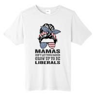 Mamas Don't Let Babies Grow Up To Be Liberals, USA Messy Bun Tall Fusion ChromaSoft Performance T-Shirt