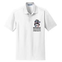 Mamas Don't Let Babies Grow Up To Be Liberals, USA Messy Bun Dry Zone Grid Polo