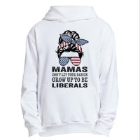 Mamas Don't Let Babies Grow Up To Be Liberals, USA Messy Bun Urban Pullover Hoodie