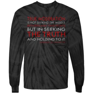 Marquis de Lafayette quote, moderation is holding to truth  Tie-Dye Long Sleeve Shirt