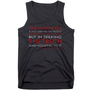 Marquis de Lafayette quote, moderation is holding to truth  Tank Top