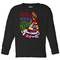 Mes De La Herencia Hispana Hispanic Heritage Month Toddler Long Sleeve Shirt