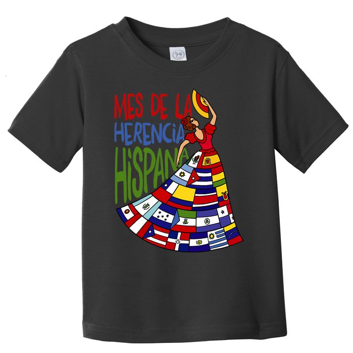 Mes De La Herencia Hispana Hispanic Heritage Month Toddler T-Shirt