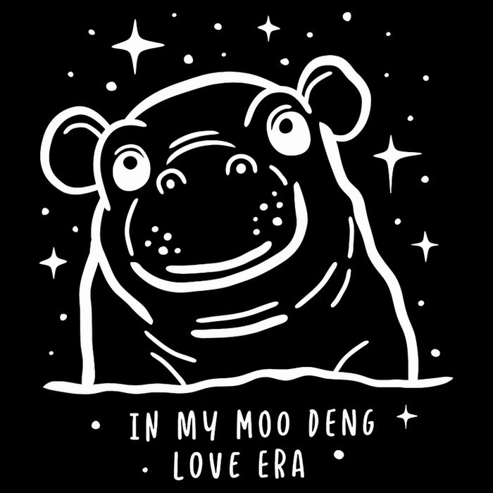 Moo Deng Love Era Minimalist 7-Panel Snapback Hat