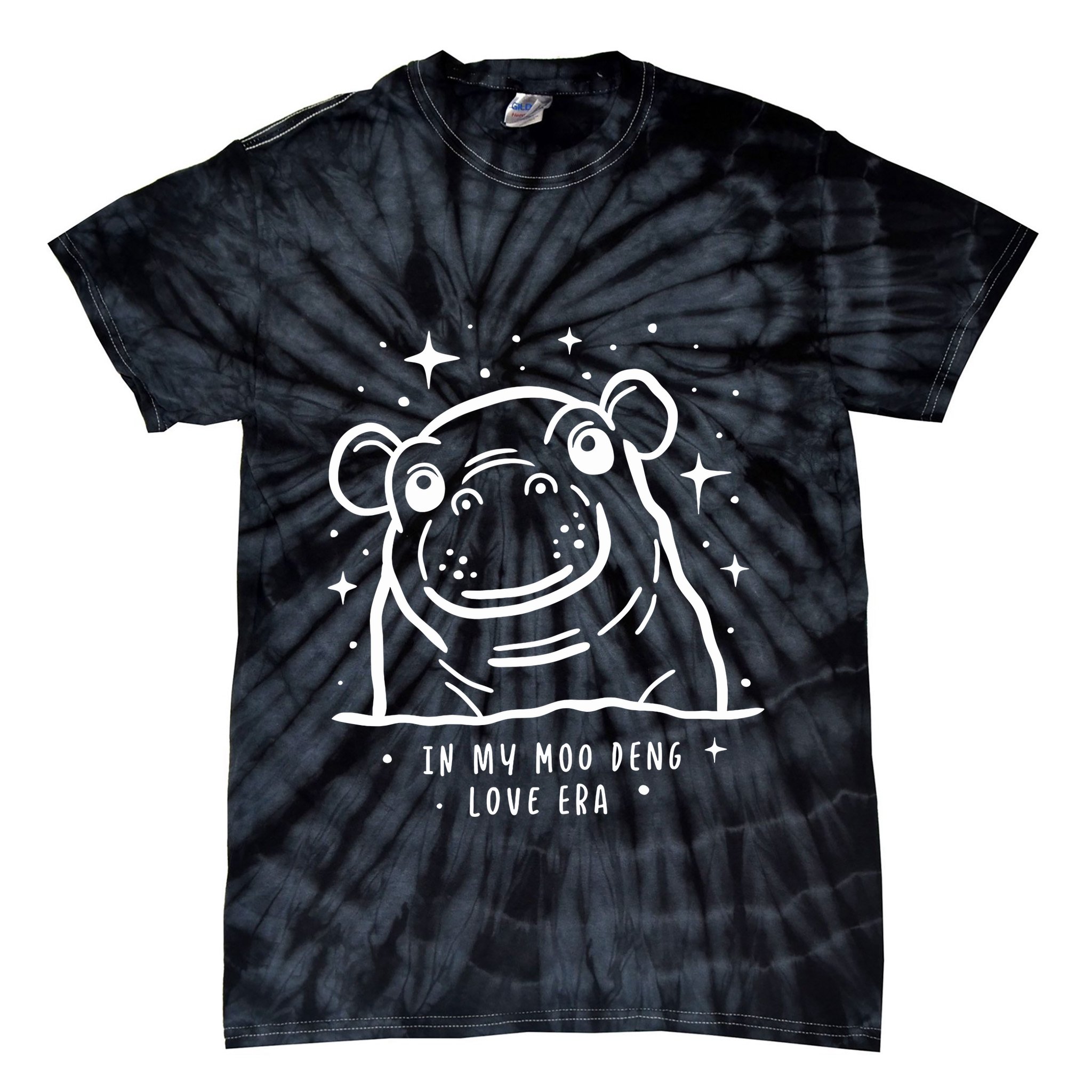 Moo Deng Love Era Minimalist Tie-Dye T-Shirt