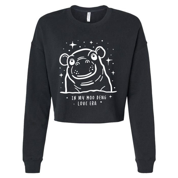 Moo Deng Love Era Minimalist Cropped Pullover Crew