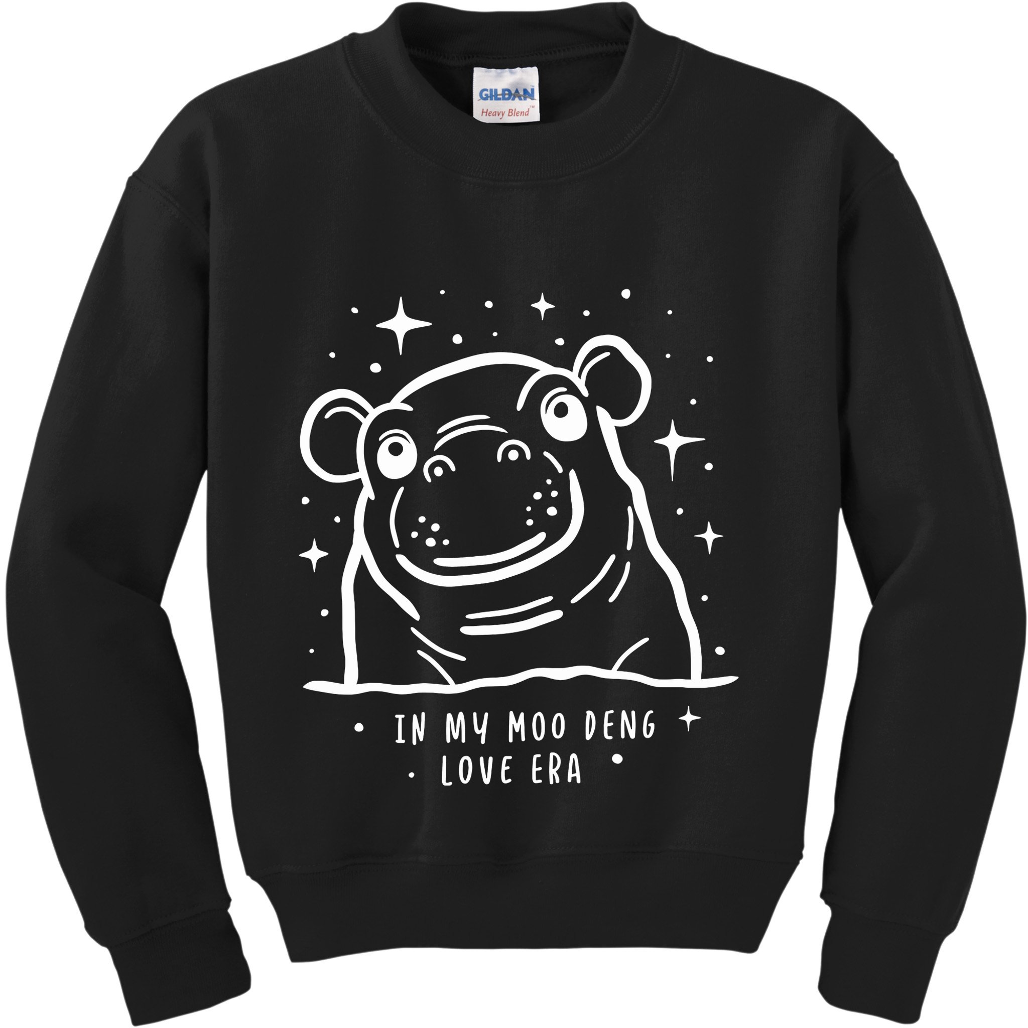 Moo Deng Love Era Minimalist Kids Sweatshirt