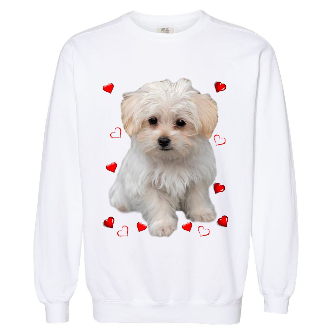 Maltese Dog Lover Dogs Puppies Owners Design Garment-Dyed Sweatshirt