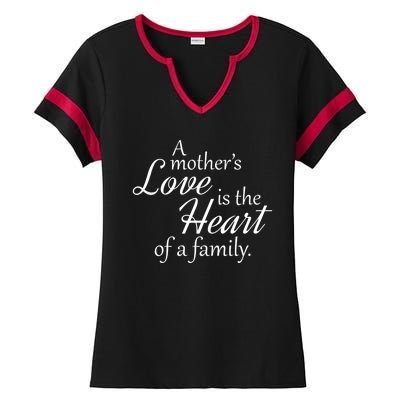 Mother's Day Love Quote Ladies Halftime Notch Neck Tee