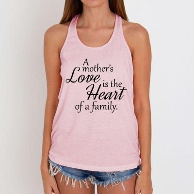 Mother's Day Love Quote Women's Knotted Racerback Tank