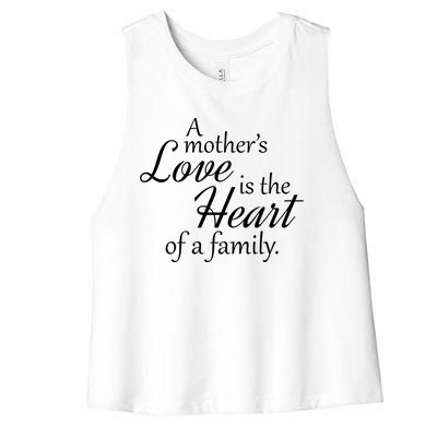 Mother's Day Love Quote Women's Racerback Cropped Tank