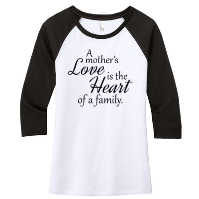 Mother's Day Love Quote Women's Tri-Blend 3/4-Sleeve Raglan Shirt