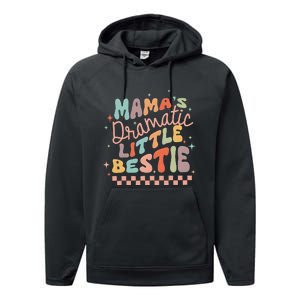 MamaS Dramatic Little Bestie Retro Groovy MamaS Girl Cute Performance Fleece Hoodie