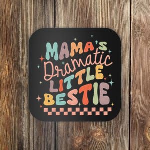 MamaS Dramatic Little Bestie Retro Groovy MamaS Girl Cute Coaster